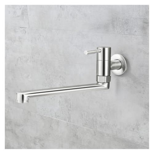 Grifo de cocina y fregona giratorio de 180 grados para instalar en la pared 3