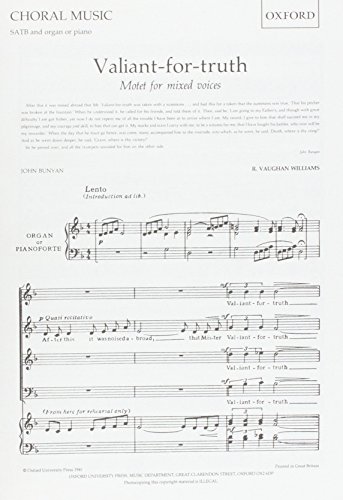 Valiant-for-truth: Vocal score by Ralph Vaughan Williams (Composer) (31-Dec-1941) Sheet music