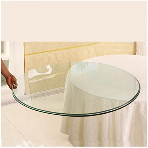 ���a28cm-118cm �ۂ��K���X�e�[�u���g�b�v ���� �����K���X �~�` �K���X�V�� ����6mm DIY�e�[�u���V�� �ϋv�� ���E���h�K���X�e�[�u���g�b�v�Ɏq�� �_�C�j���O�e�[�u�� �R�[�q�[�e�[�u�p (Color : 105cm)