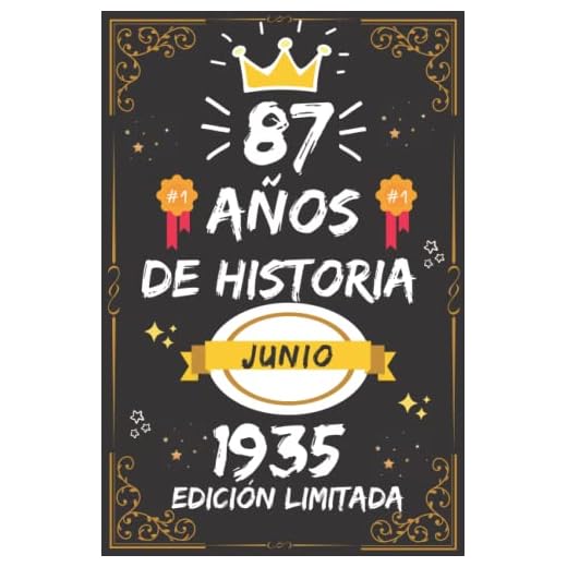 CUADERNO, 87 AÑOS DE HISTORIA JUNIO 1935 EDICIÓN LIMITADA: Regalo de 87 cumpleaños para mujeres y hombres, ideas de 87 cumpleaños... un cumpleaños... ... regalo de 87 cumpleaños para él/ella.