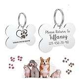 Personalized Pet ID Tag, Laser Engraved Dog Tag, Custom Cat Name Tag, Double-Sided Pet Name Tag, Durable Pet Identification Tag, Call My Mom, She's Lost Without Me - Unique Customized Handmade Dog ID Tag