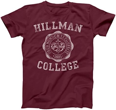 CP Clothing Hillman College University Emblem Mens Shirt Large Maroon