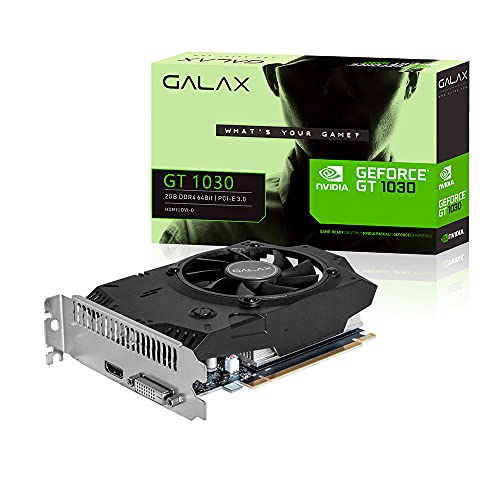 Placa de Vídeo Galax GT1030 DDR4 2GB 64-Bit -30NPG4HV00AB