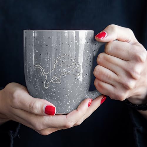 Image of Rico Industries NFL Football 16 oz Team Color Laser Engraved Speckled Ceramic Coffee Mug