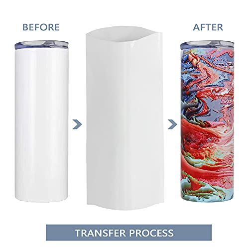 Image of 50Pcs 5x10in Shrink Wrap Sleeves for 20oz Tumbler | 50pk 5x10in shrink wrap bags for sublimation, wrinkle-free, for 20oz straight tumbler
