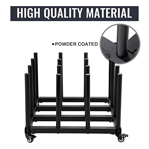 Migoda Vinyl Cart Mobile Rack,16 Roll Heavy Duty Media Roll Cart,Vinyl Organizer Round Core Vinyl Rolling 1200Lbs Vinyl Rack For Blueprint,Photography Paper Rolls Organize Mobile Storage #TOP4