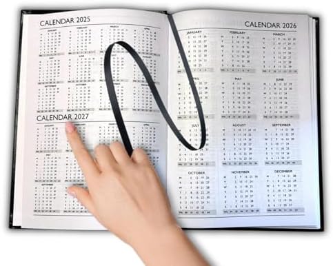 2021 Diary A4 | A5 | A6 Diary Week to View | Page A Day | Desk Diary | Hard Backed for Home and Office Use (Black, A5 Day A Page) - View 6