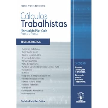 Capa do livro Cálculos Trabalhistas 3Ed.2022 - Teoria e Prática