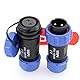 DRRI Weipu IP68 Stecker SP21 2-poliger Stecker Buchse mit Staubkappe Inline-Kabel SP2110/P SP2111/S