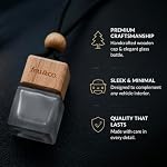 Feu&Co Car Air Freshener – Oakmoss Mahogany Woods Car Diffuser | Long Lasting Hanging Car Air Freshener | Luxury Woodsy Car Fragrance | Premium Car Perfume | Eliminates Odours