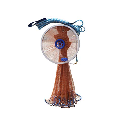 Booding Fischernetz, handgefertigt, Salzwasser, Wurfnetz, für Köderfalle, strapazierfähig Angelnetz Cover