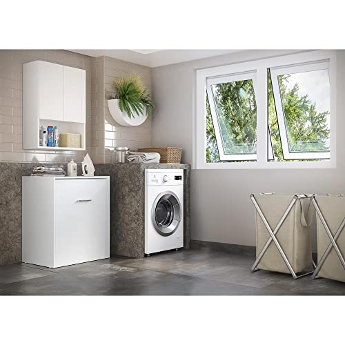 Armário Lavanderia com 2 Portas Multimóveis Branco