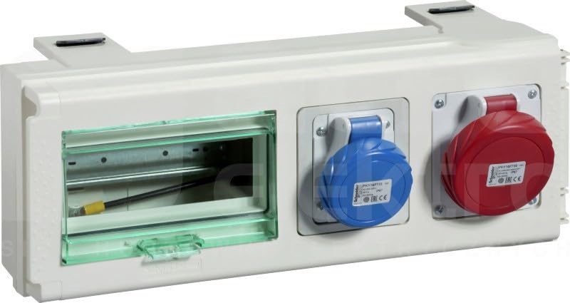 Schneider KSB32CP15D KS adapter wyjściowy, 32 A, pusty do 8 TE + 1 Schuko + 1 CEE 5p 16 A