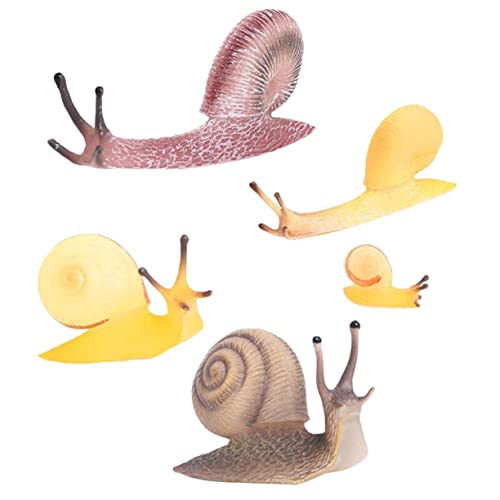 TOYANDONA 5 Uds Juguete De Caracol De Simulación Juguete De Rastreo Juguetes para Niños Figura De Animal De Simulación Decoración De Bonsái En Maceta Estatua De Caracol Realista Decoración