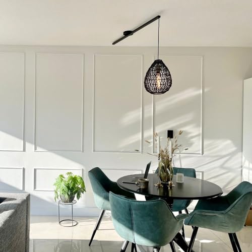 Lightswing Sistema Di Sospensione Per Lampada – Nero Opaco – 90 Cm – Sposta Lampada A Sospensioni Senza Sforzo – Facile Installazione - 8