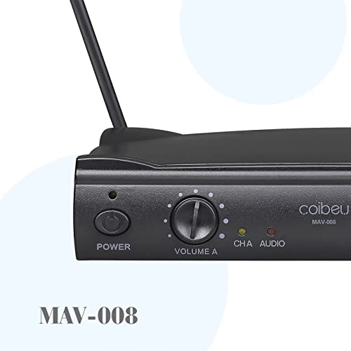 Microfone Sem Fio Karaoke Duplo, VHF, Microfone Dinamico, Microfone de Mão Profissional