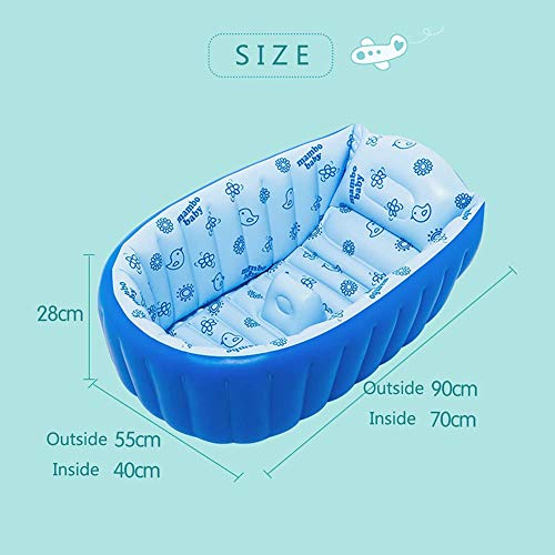 Baignoire gonflable bébé pliable : la solution anti-glisse avec coussin doux intégré - 4