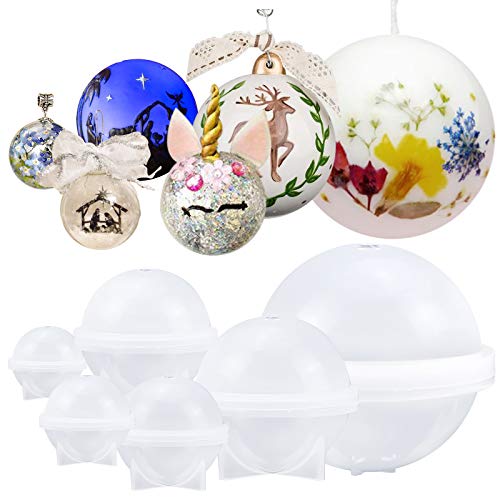 FUNSHOWCASE Sphere Resin Epoxy Silicone Molds for Jewelry Casting, Candle Making, Wax, Homemade
