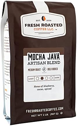 Fresh Roasted Coffee, Mocha Java, 2 lb (32 oz), Medium Roast, Kosher, Whole Bean