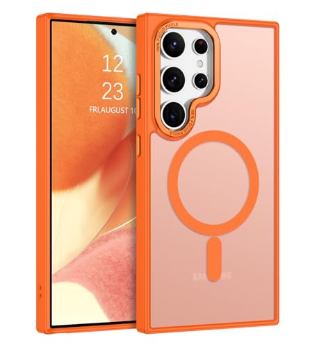 Coque Samsung S24 Ultra BENTOBEN orange mate magnétique et fine