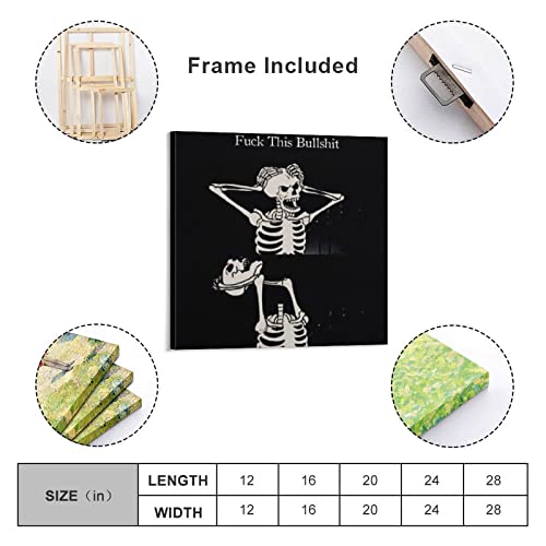 Black And White Wall Art Halloween Wall Art Dead Skull Wall Art Poster Canvas Painting Posters And Prints Wall Art Pictures For Living Room Bedroom Decor 28X28Inch(70X70Cm) Frame-Style #TOP1