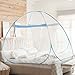 mizikuu Moskitonetz Bett, Moskitonetz Pop Up Moskitozelt Faltbares Tragbares Engmaschiges Mückennetz großes Doppeltür Mückennetz für Schlafzimmer, Outdoor, Camping, 180 * 200 * 150cm