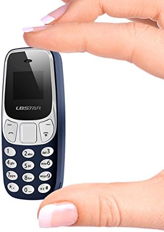 LBSTAR Worlds Smallest Mini Mobile Phone Bluetooth Dialer Support Dual SIM Card Blue
