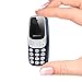 Worlds Smallest Mini Mobile Phone Bluetooth Dialer Supports Dual SIM Card Blue