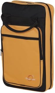 FUNDA BAQUETA BATERIA 8 COMPARTIMENTOS Negro/Naranja Bolsillo:24x33x3cm.Medida: 46x28x8cm.