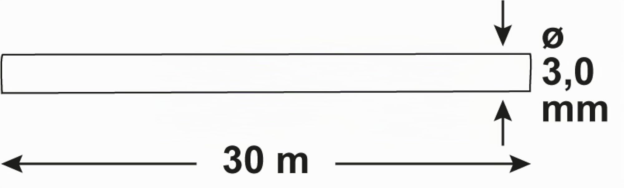 Connex DY2701391 Cavetto in acciaio, plastificato, 30 m x 3 mm