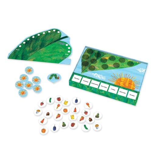 World of Eric Carle , The Very Hungry Caterpillar Snack Match Game – Cooperative Memory Board Game for Kids  Ages 4+, 2‑6 Players, 3‑D Leaf Board & 31 Tokens Included by Peaceable Kingdom - Used condition - Image 5