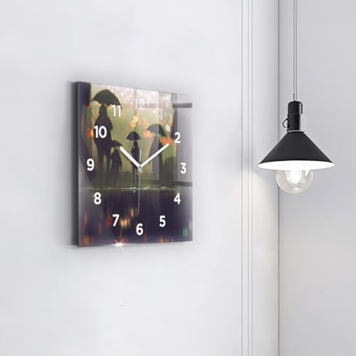 Horloge numérique affichage analogique Wallfluent lisible et carrée