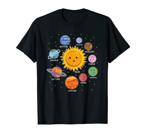23 STEM Activities for Middle School Students (2025 Update) 129 Solar System Space Planets for STEM Kids Boys Girls Toddlers T-Shirt
