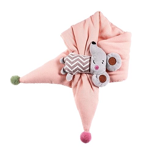 SHERCHPRY Bufanda Infantil Cruzada De Ratón Caricaturesco Cálida y Cómoda Para Otoño Invierno De Cumpleaños Rosa Pálido