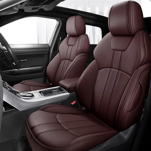 Housses de siège auto cuir brun voyage famille pour Ford Fusion