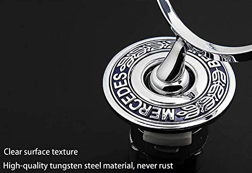 1PCS Star Badge Vehicle Hood Logo, Zinc Alloy Car Frond Hood Ornament Emblem Chrome Eagle Badge 3D Logo for Mercedes Benz
