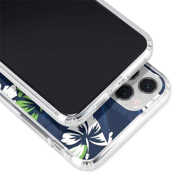 Skinit Clear Phone Case Compatible with iPhone 11 Pro - Officially Licensed NFL Seattle Seahawks Tropical Print Design