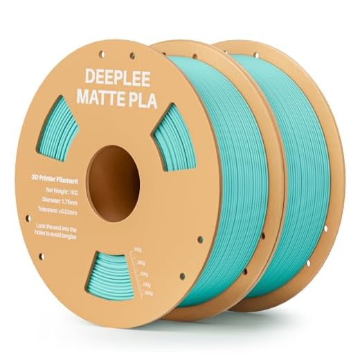 ⚡ DEEPLEE Matte PLA Filament 1.75mm, 3D Printer Filament Dimensional Accuracy +/- 0.02mm, No Clogging, Higher Toughness, Cardboard Spool 3D Filament, 2 Pack Teal Green