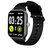 Compatible with Spade & Co Health Smartwatch 4 bands, Silicone Replacement Soft Band Wristbands Straps with Stainless Steel Buckle Compatible with Spade & Co Health Smartwatch 4 1.85 Inches (Black)