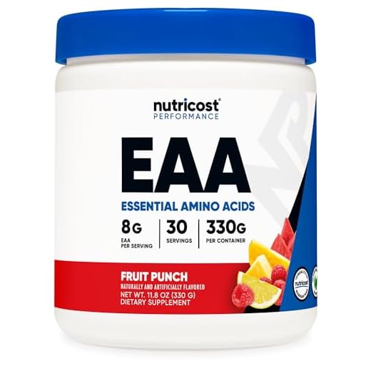 Nutricost EAA Powder 30 Servings (Fruit Punch) - Essential Amino Acids - Non-GMO, Gluten Free, Vegetarian Friendly