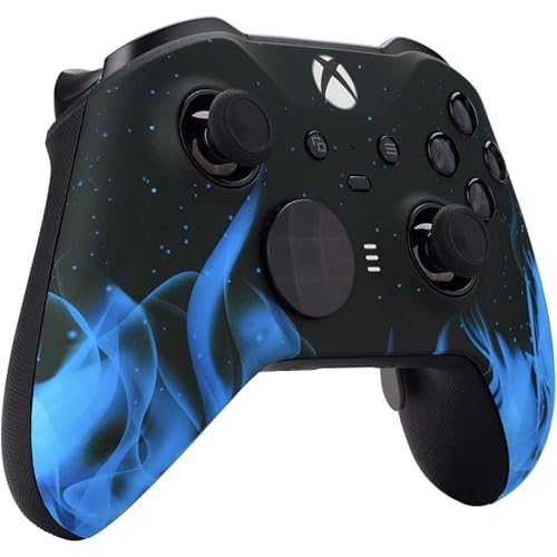 Custom Controllerzz Elite Series 2 Controller Compatible With Xbox One, Xbox Series S and Xbox Series X (Blue Flame)