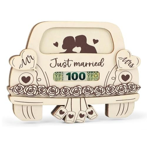 KASESSS Regalar Dinero Boda Coche de Madera, Ideas Dar Dinero Boda, Regalos de boda para Los Novios, Regalo de Bodas para Novios, Sobre dinero bodas para Novia y Novio KASESSS Regalar Dinero Boda Coche de Madera, Ideas Dar Dinero Boda, Regalos de boda para Los Novios, Regalo de Bodas para Novios, Sobre dinero bodas para Novia y Novio
