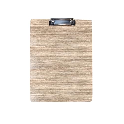 Planche d'examen en bois léger avec pince robuste Eduway A4 Noyer