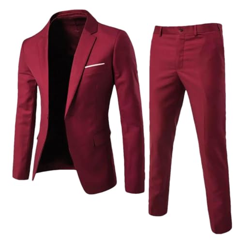 Men Deformation Suit Turndown Collar Solid One Button Set Daily Wear Suit
