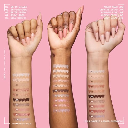 NYX PROFESSIONAL MAKEUP Lingerie Lid Lingerie Cream Eye Pigment, Eyeshadow, Up to 24H Wear, Risky Rosé, 0.2 fl oz - image 8