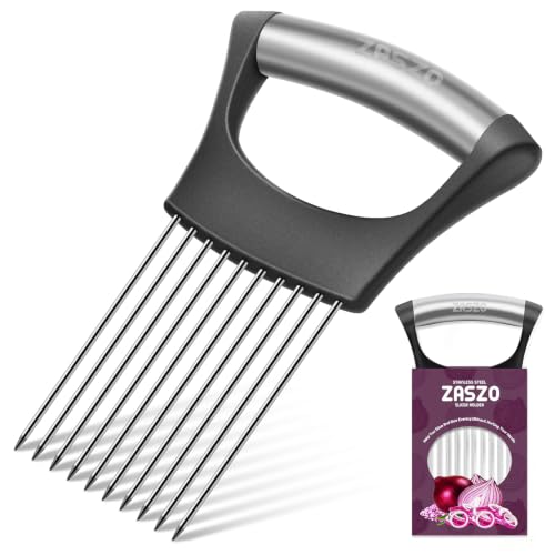 Onion Holder for Slicing, Stainless Steel Onion Slicer
