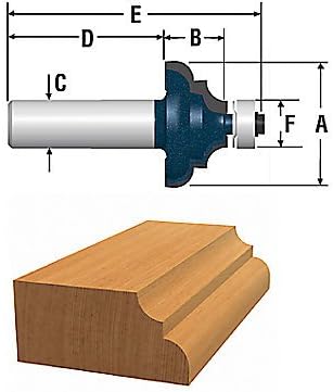 Bosch 85604MC 1-3/8 in. x 11/16 in. Carbide-Tipped Cove and Bead Router Bit