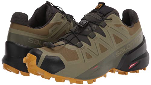 Salomon Speedcross 5 GTX Tênis de corrida masculino, Martini Olive/Turfa/Arrowwood, 7