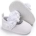 BENHERO Baby Infant Girls Soft Sole Floral Princess Mary Jane Shoes Prewalker Wedding Dress Shoes(0-6 Months Infant A/White)