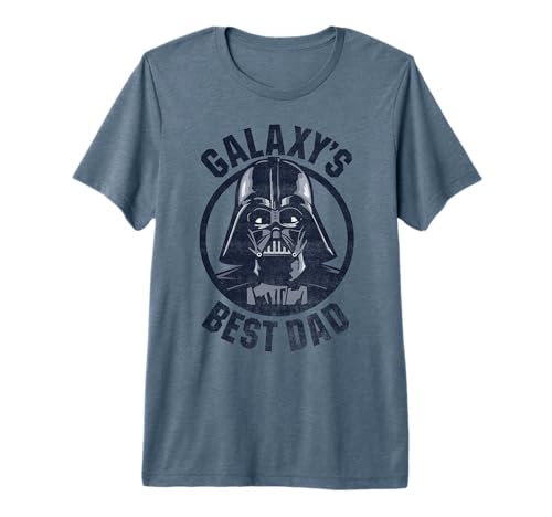T-shirt Star Wars premium en coton doux Dark Vador Galaxy's Best Dad pour homme
